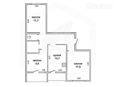 Продажа трехкомнатной квартиры в Бресте, ул. Гогол 200269