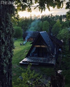 Треугольный дом Казка a-frame с купелью