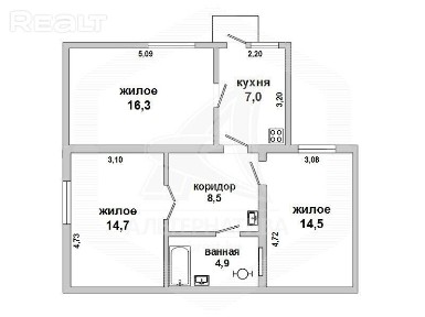 Продажа квартиры в блокированном доме в Бресте, КИ 161672