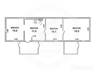 Продажа квартиры в блокированном доме в Бресте, КИ 162384