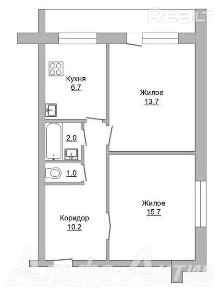 Двухкомнатная квартира, Бауманская ул. - 181549