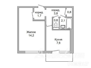 Купить 1-комнатную квартиру, г. Брест, ул. Жукова