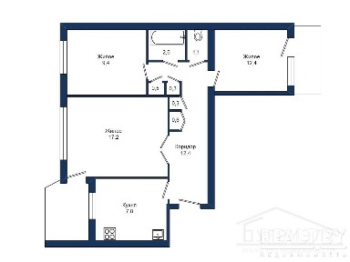 Трехкомнатная квартира, Московская ул. - 200532