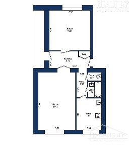 Двухкомнатная квартира, г. Иваново, 50 лет Октября ул. - 500079