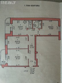 Купить 3-комнатную квартиру, г. Витебск, просп. Победы, 31
