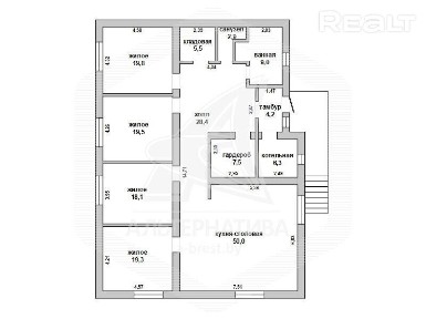 Продажа четырехкомнатной квартиры в Бресте, пер. С 931683
