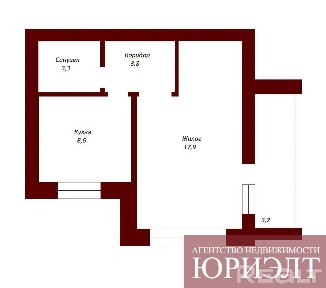 Лот. 8123 1-комнатная квартира, ул. Скрипникова