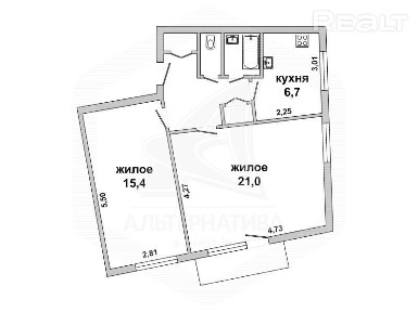 Продажа двухкомнатной квартиры в Бресте, ул. Наган 172759