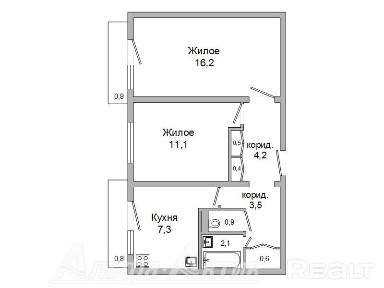 Двухкомнатная квартира, Суворова ул. - 230731