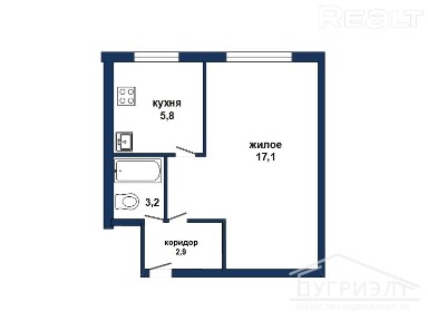 Однокомнатная квартира, Машерова пр-т. - 230651