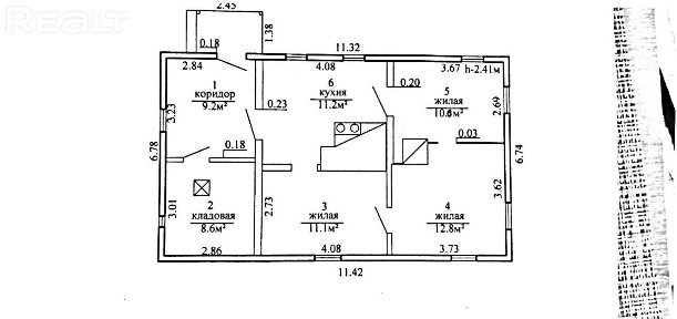Купить дом, д. Денисово, ул. Гагарина, 11 (Дятловский р-н, Гродненская область)
