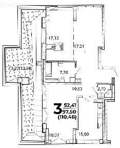 Пентхаус с террасой на 15 этаже нового дома в МК Фарфоровый!