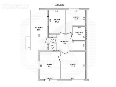 Продажа четырехкомнатной квартиры в Бресте, ул. Не 940391