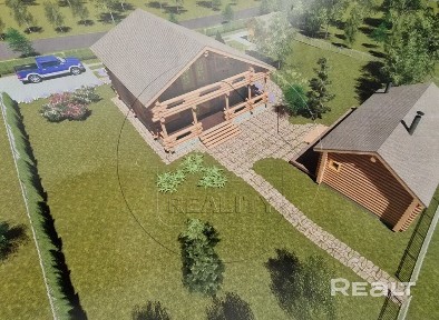 Сруб дома и бани из полярной сосны KELO в 8 км от Бреста