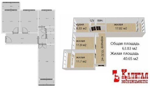 Купить 3-комнатную квартиру, г. Гомель, ул. Героев-подпольщиков, 7