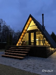 A-frame/ треугольный дом-шалаш/ посуточно/ горячая купель/ сапборды/озеро