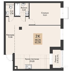 Купить 2-комнатную квартиру, г. Брест, просп. Машерова, 58