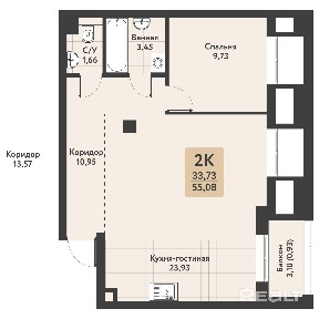 Купить 2-комнатную квартиру, г. Брест, просп. Машерова, 58