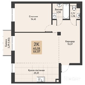 Купить 2-комнатную квартиру, г. Брест, просп. Машерова, 58