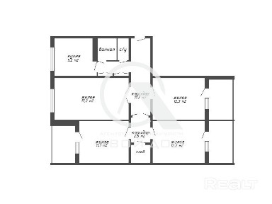 4-комнатная квартира в Бресте, Ковалево