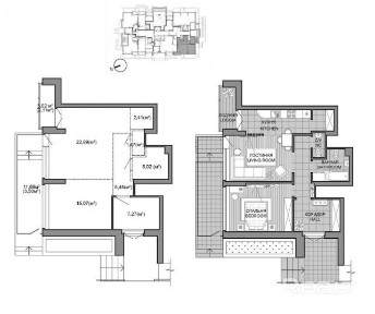 Квартира свободной планировки в готовом доме под ваши дизайнерские идеи!