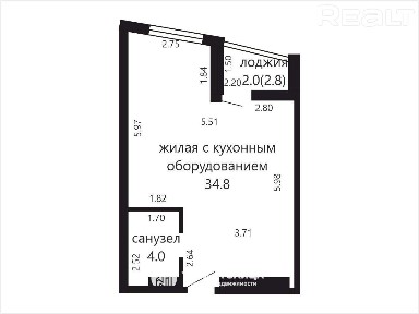 Купить 2-комнатную квартиру, г. Минск, ул. Жореса Алфёрова, 7