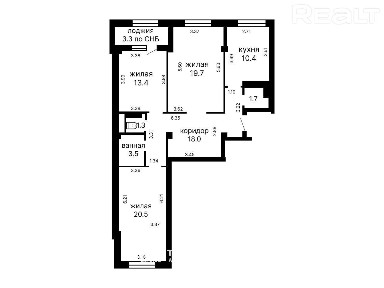 Купить 3-комнатную квартиру, г. Минск, ул. Скрыганова, 2