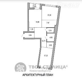 Купить 3-комнатную квартиру, г. Минск, просп. Мира, 1