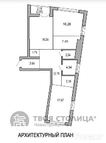 Купить 3-комнатную квартиру, г. Минск, просп. Мира, 1
