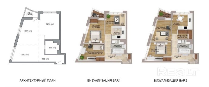 Современная квартира в сданном доме от застройщика