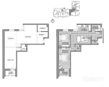 Квартира свободной планировки в готовом доме с большим количеством окон!