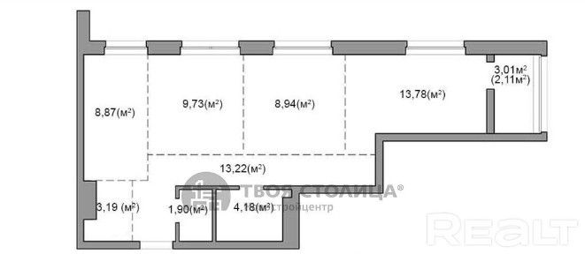 Купить 3-комнатную квартиру, г. Минск, ул. Левина, 1