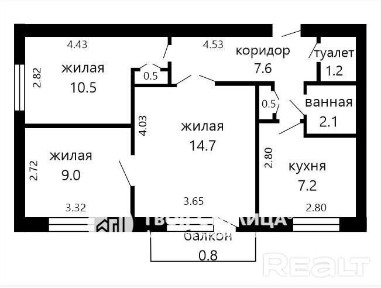 Купить 3-комнатную квартиру, г. Минск, ул. Железнодорожная, 122