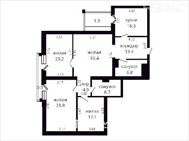 Купить 4-комнатную квартиру, г. Минск, ул. Танка, 24