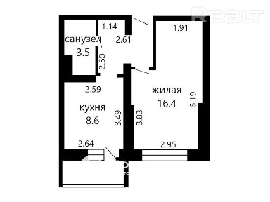 Купить 1-комнатную квартиру, г. Минск, ул. Богдановича, 108