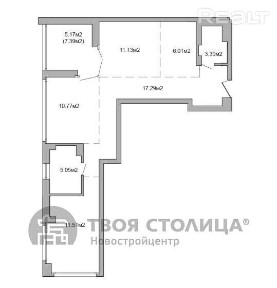 Купить 2-комнатную квартиру, г. Минск, просп. Мира, 2