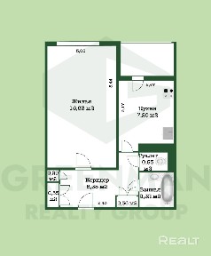 Уютная 1-комнатная квартира, прекрасный вариант к инвестиции