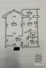 Купить 1-комнатную квартиру, г. Витебск, просп. Московский, 77