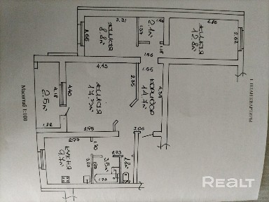 Купить 3-комнатную квартиру, г. Гомель, ул. Ефремова, 32