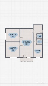ДОЛЯ В 3-КОМНАТНОЙ КВАРТИРЕ