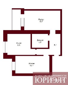 Лот. 58125 2-комнатная квартира, мкр. Центр