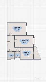 2-КОМНАТНАЯ КВАРТИРА БЕЗ ОТДЕЛКИ В НОВОСТРОЙКЕ В ЮЖНОМ
