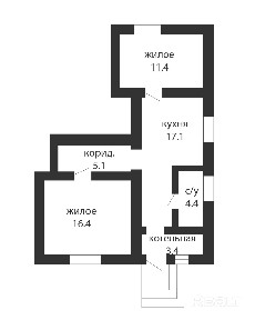 2-КОМНАТНАЯ КВАРТИРА В БЛОКИРОВАНОМ ДОМЕ