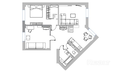 3-комнатная квартира Короткевича 2, Витебск