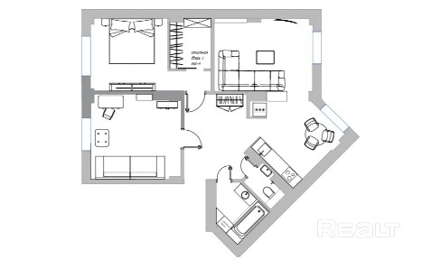 3-комнатная квартира Короткевича 2, Витебск