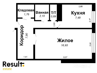 Купить 1-комнатную квартиру, г. Брест, ул. Пионерская