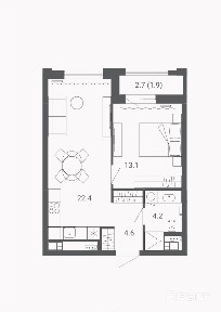 Однокомнатная квартиры в уже построенном доме сейчас