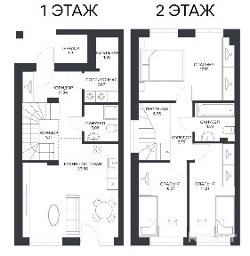 Квартира в 2-квартирном таунхаусе от застройщика