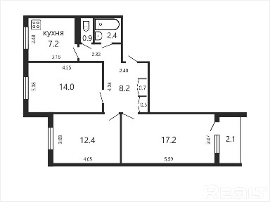 Трехкомнатная квартира Мирошниченко ул. 16