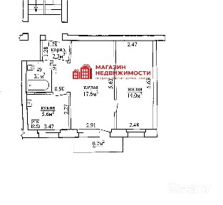 2-комнатная квартира на ул. Поповича, 10. «Горячий Хлеб»